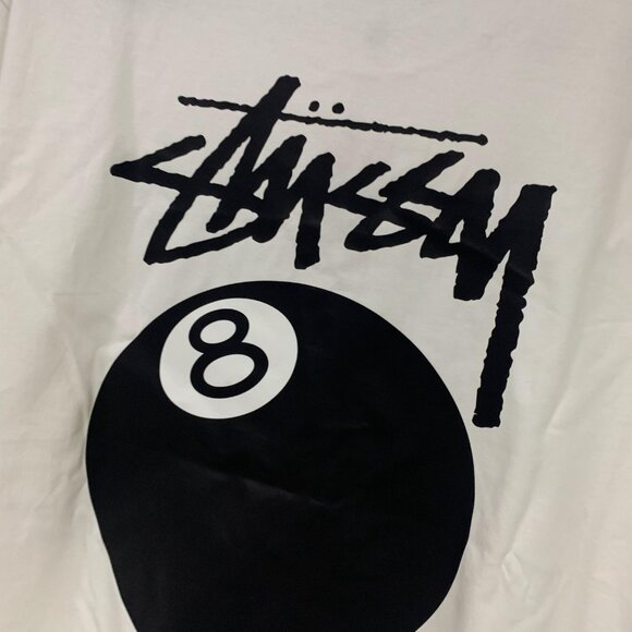 Stussy White tee crew neck XL cotton t-shirt - Picture 4 of 5